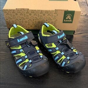 Kamik Kids' Black and Green Water Shoes